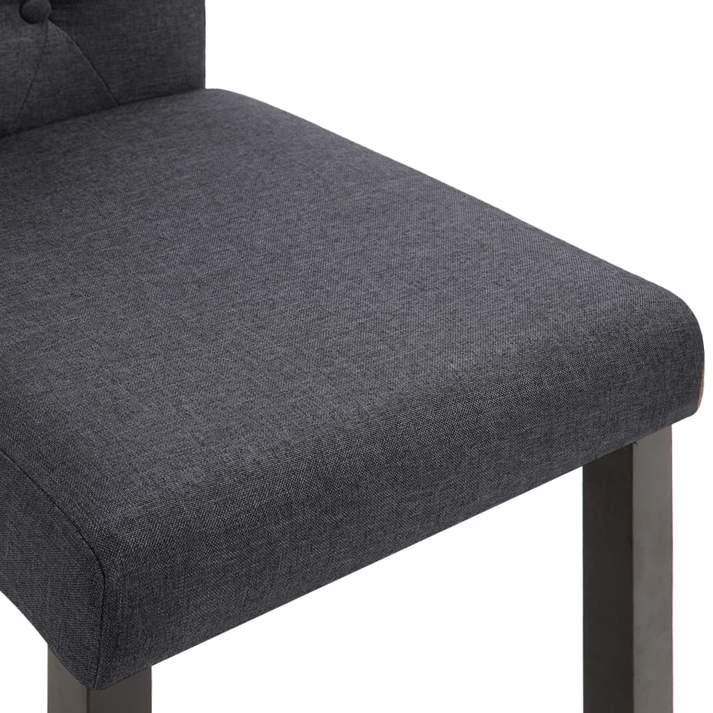 vidaXL Scaune de sufragerie, 6 buc., gri închis, material textil
