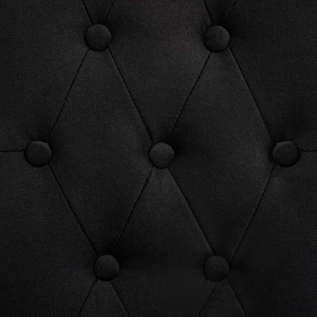 vidaXL Scaune de sufragerie, 6 buc. negru, material textil