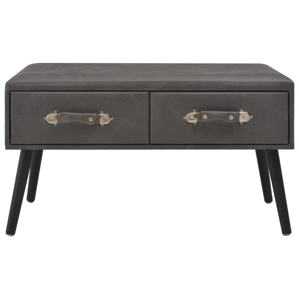 vidaXL Bancă cu sertare, gri, 80 cm, piele ecologică vidaXL Bancă cu sertare, gri, 80 cm, piele ecologică