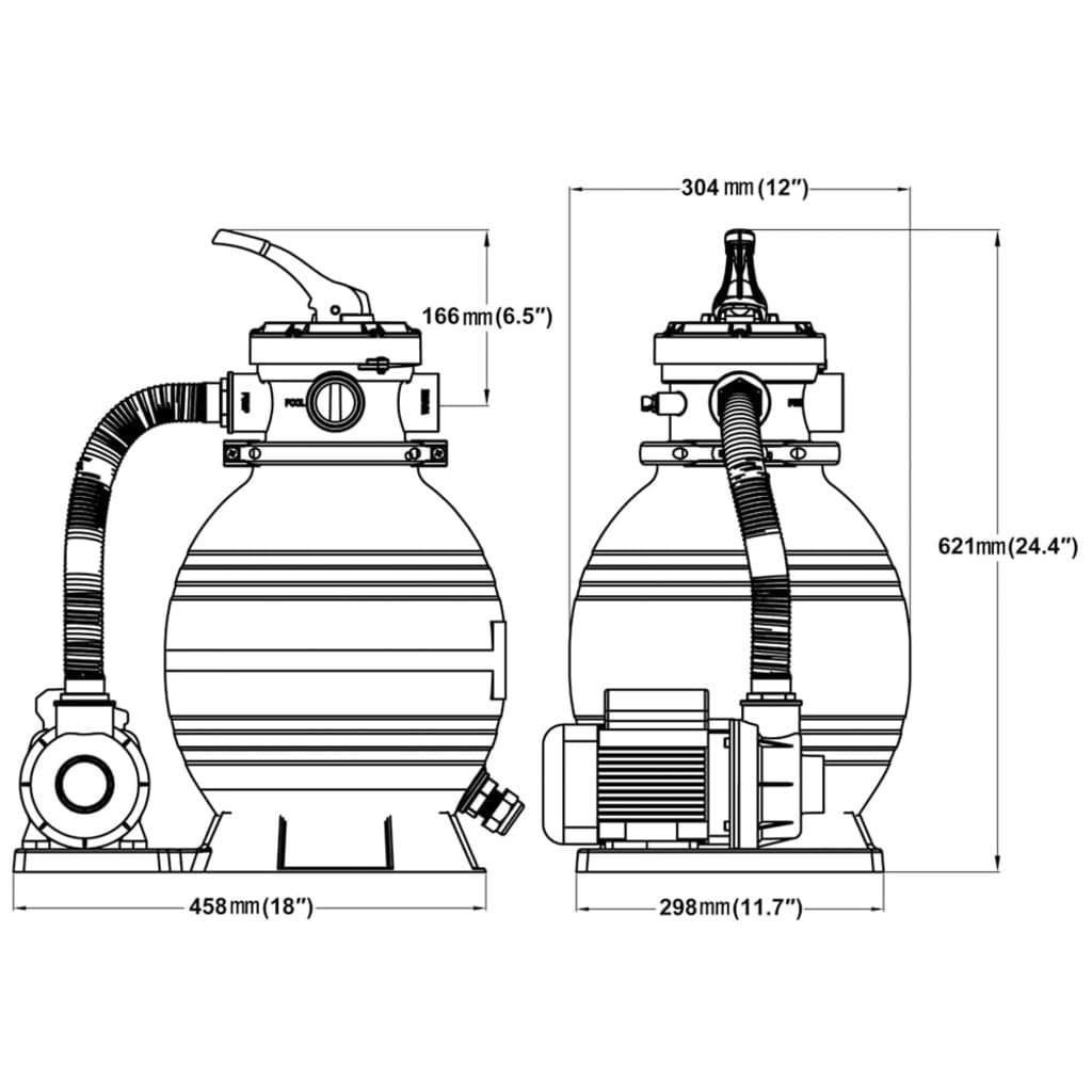 vidaXL Pompe filtru cu nisip, 2 buc., 400 W, 11000 l/h vidaXL Pompe filtru cu nisip, 2 buc., 400 W, 11000 l/h