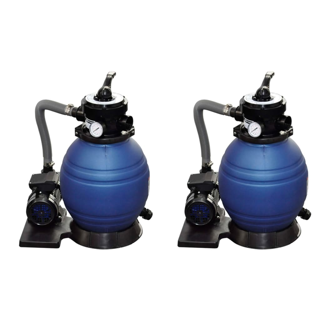 vidaXL Pompe filtru cu nisip, 2 buc., 400 W, 11000 l/h vidaXL Pompe filtru cu nisip, 2 buc., 400 W, 11000 l/h