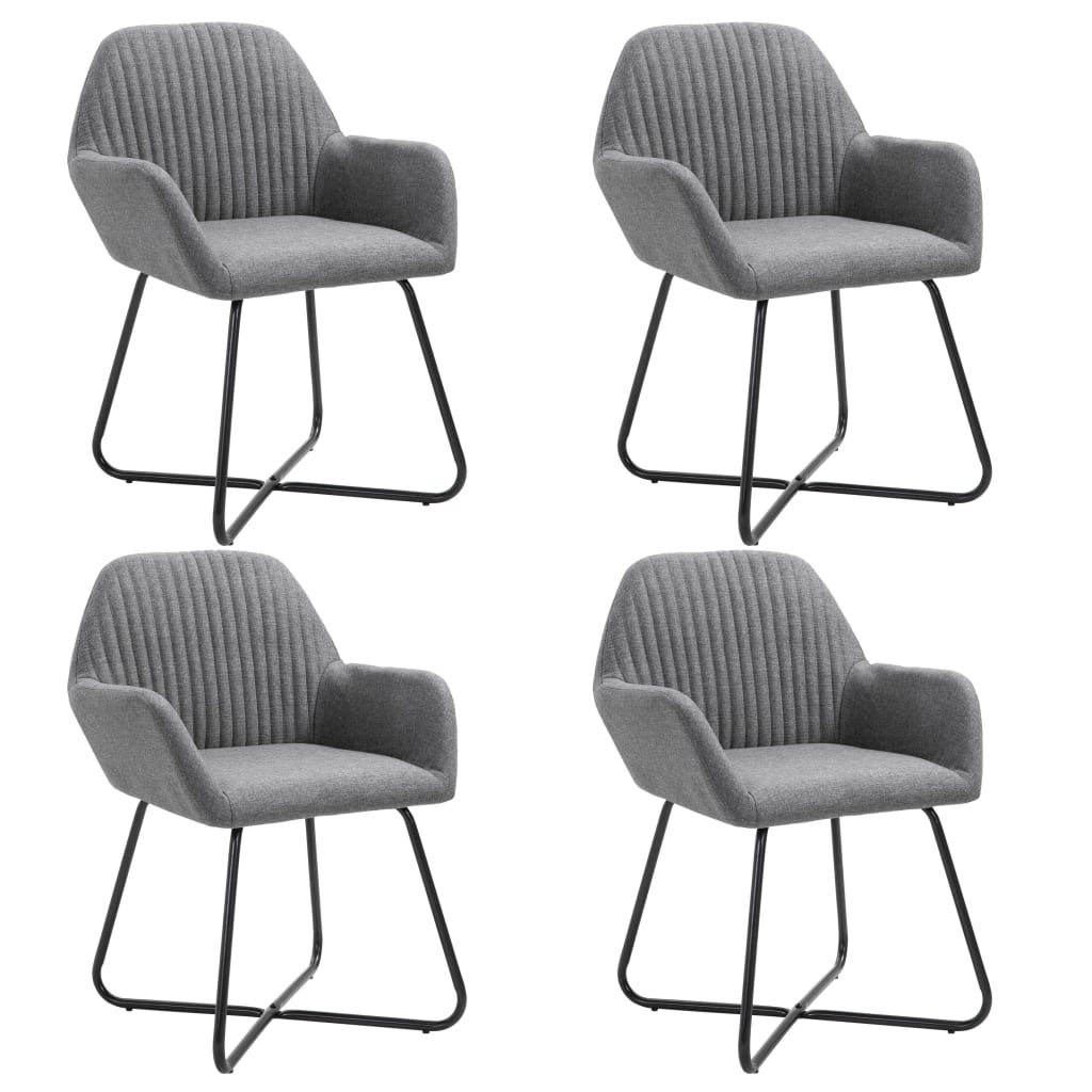 vidaXL Scaune de bucătărie pivotante, 4 buc., gri închis, textil vidaXL Scaune de bucătărie pivotante, 4 buc., gri închis, textil