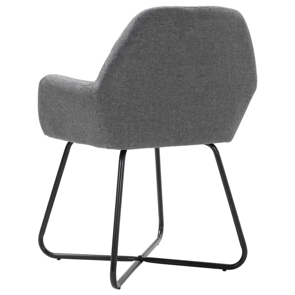 vidaXL Scaune de sufragerie, 6 buc., gri închis, material textil