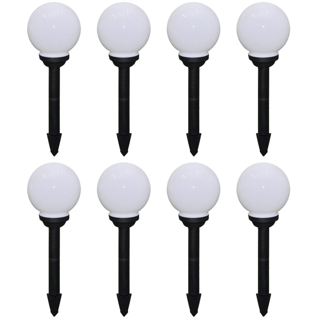 vidaXL Lămpi de exterior pentru alee LED 8 buc. 15 cm, cu țăruș de sol vidaXL Lămpi de exterior pentru alee LED 8 buc. 15 cm, cu țăruș de sol