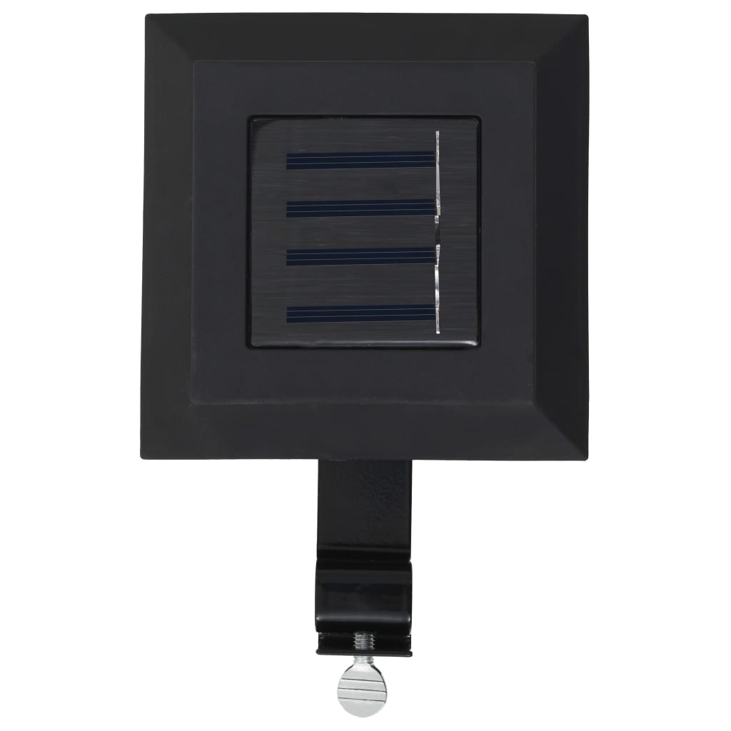 vidaXL Lămpi solare de exterior, 12 buc., negru, 12 cm, pătrat, LED