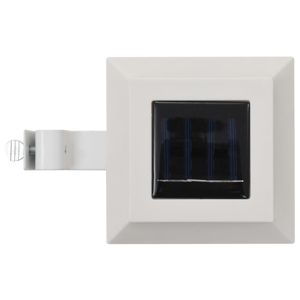 vidaXL Lămpi solare de exterior, 12 buc., alb, 12 cm, pătrat, LED