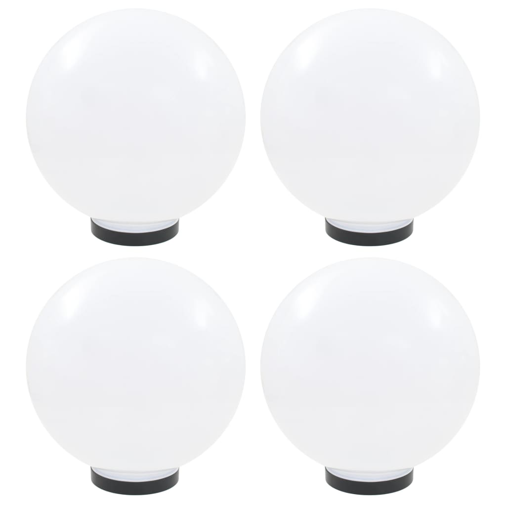 vidaXL Lămpi glob cu LED, 4 buc., 30 cm, PMMA, sferic
