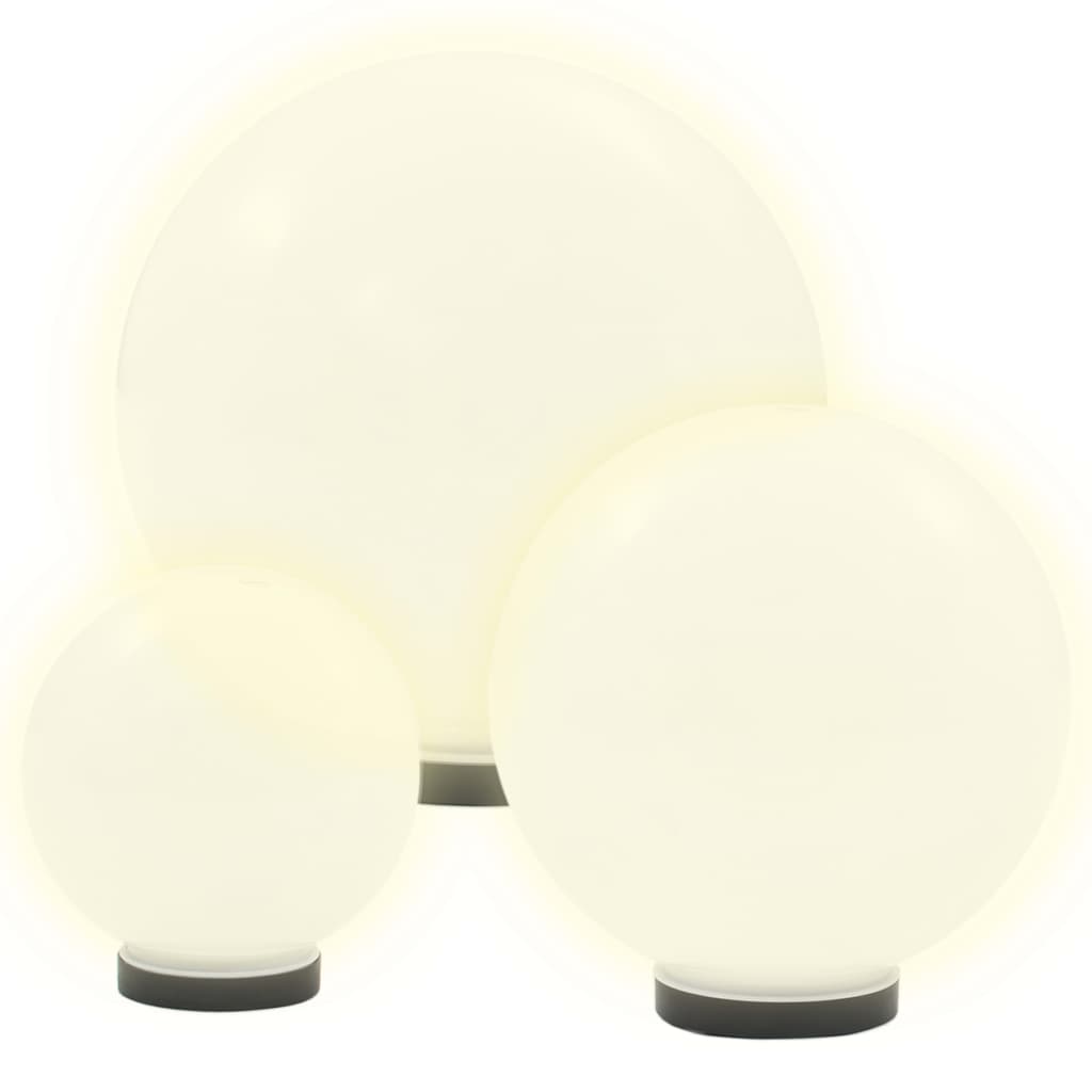 vidaXL Set lămpi glob cu LED, 6 buc., 20/30/40 cm, PMMA, sferic vidaXL Set lămpi glob cu LED, 6 buc., 20/30/40 cm, PMMA, sferic