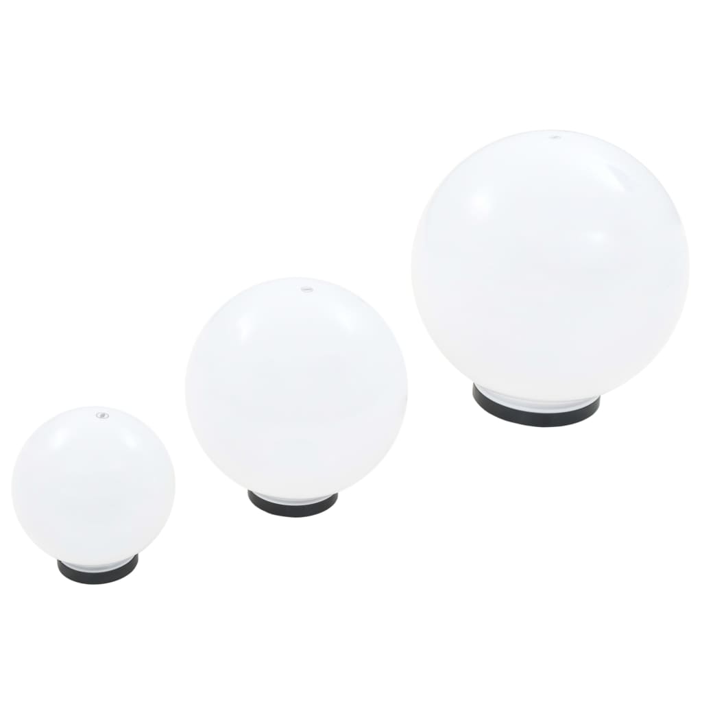 vidaXL Set lămpi glob cu LED, 6 buc., 20/30/40 cm, PMMA, sferic vidaXL Set lămpi glob cu LED, 6 buc., 20/30/40 cm, PMMA, sferic