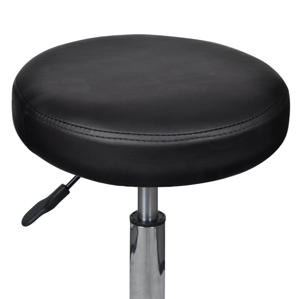 vidaXL Taburete de birou, 2 buc., negru, 35,5x84 cm, piele ecologică vidaXL Taburete de birou, 2 buc., negru, 35,5x84 cm, piele ecologică