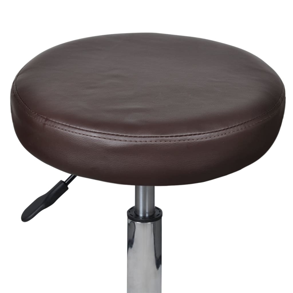 vidaXL Taburete de birou, 2 buc., maro, 35,5x84 cm, piele ecologică vidaXL Taburete de birou, 2 buc., maro, 35,5x84 cm, piele ecologică