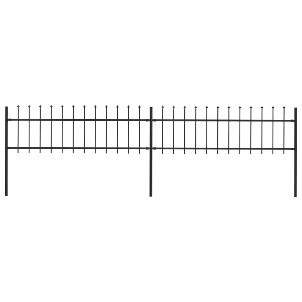 vidaXL Gard de grădină cu vârf tip suliță din oțel, 359x60 cm, negru vidaXL Gard de grădină cu vârf tip suliță din oțel, 359x60 cm, negru