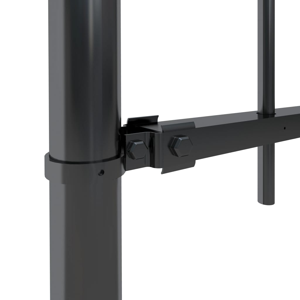 vidaXL Gard de grădină cu vârf tip suliță din oțel 714,5x60 cm, negru