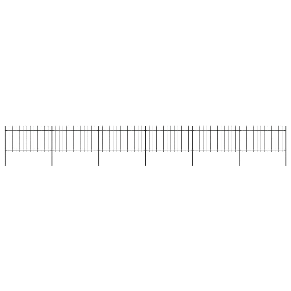vidaXL Gard de grădină cu vârf tip suliță din oțel 1070x100 cm, negru