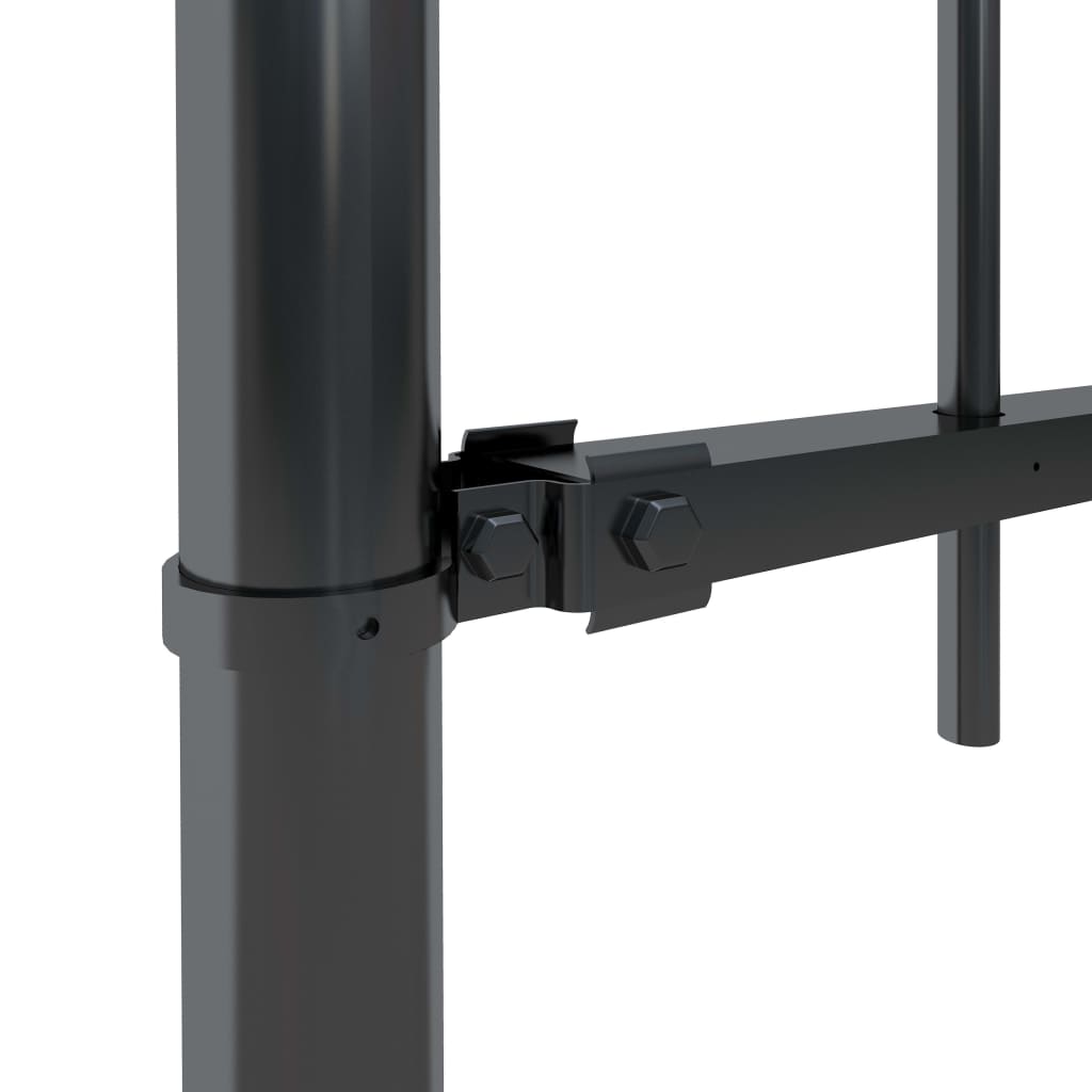 vidaXL Gard de grădină cu vârf tip suliță din oțel 714,5x150 cm, negru