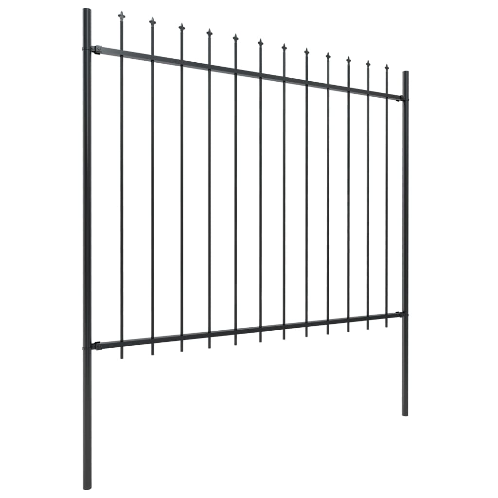 vidaXL Gard de grădină cu vârf tip suliță din oțel 1070x150 cm, negru
