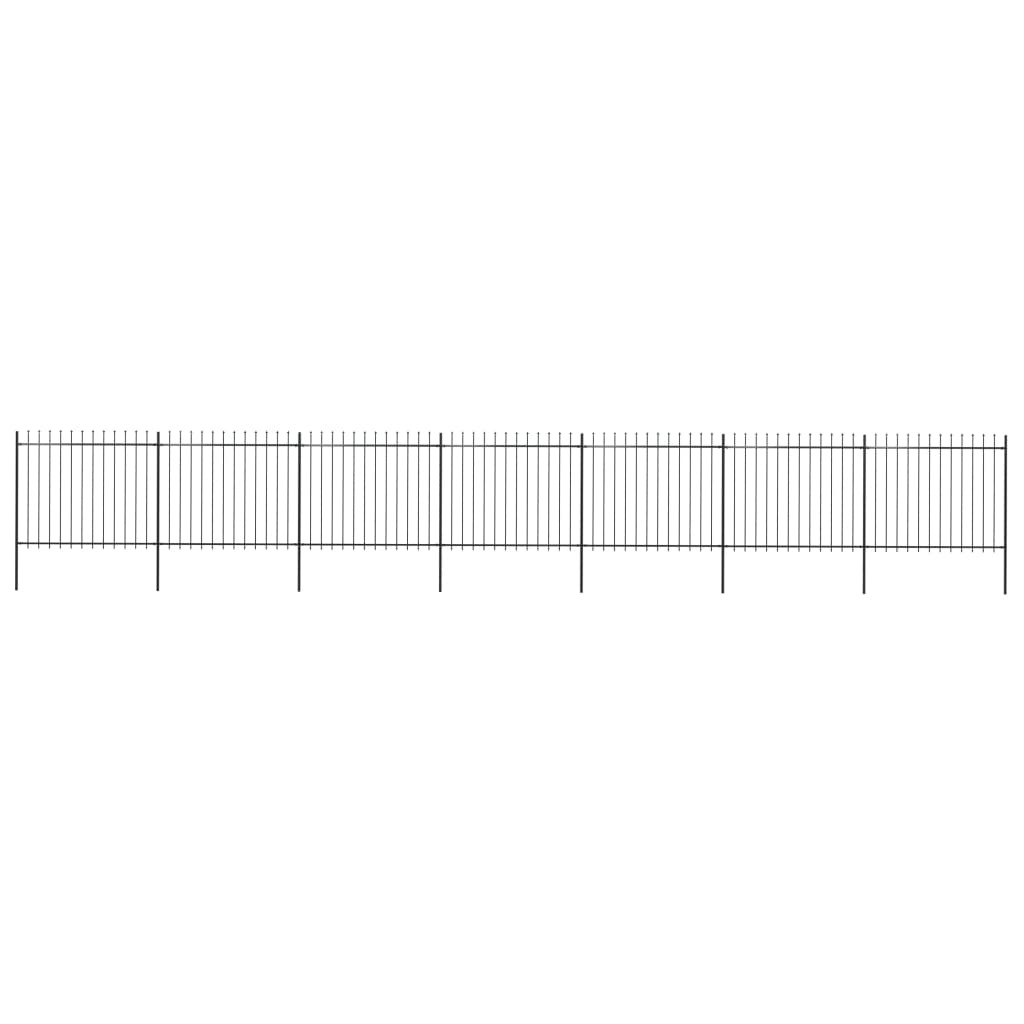 vidaXL Gard de grădină cu vârf tip suliță din oțel 1248x150 cm, negru