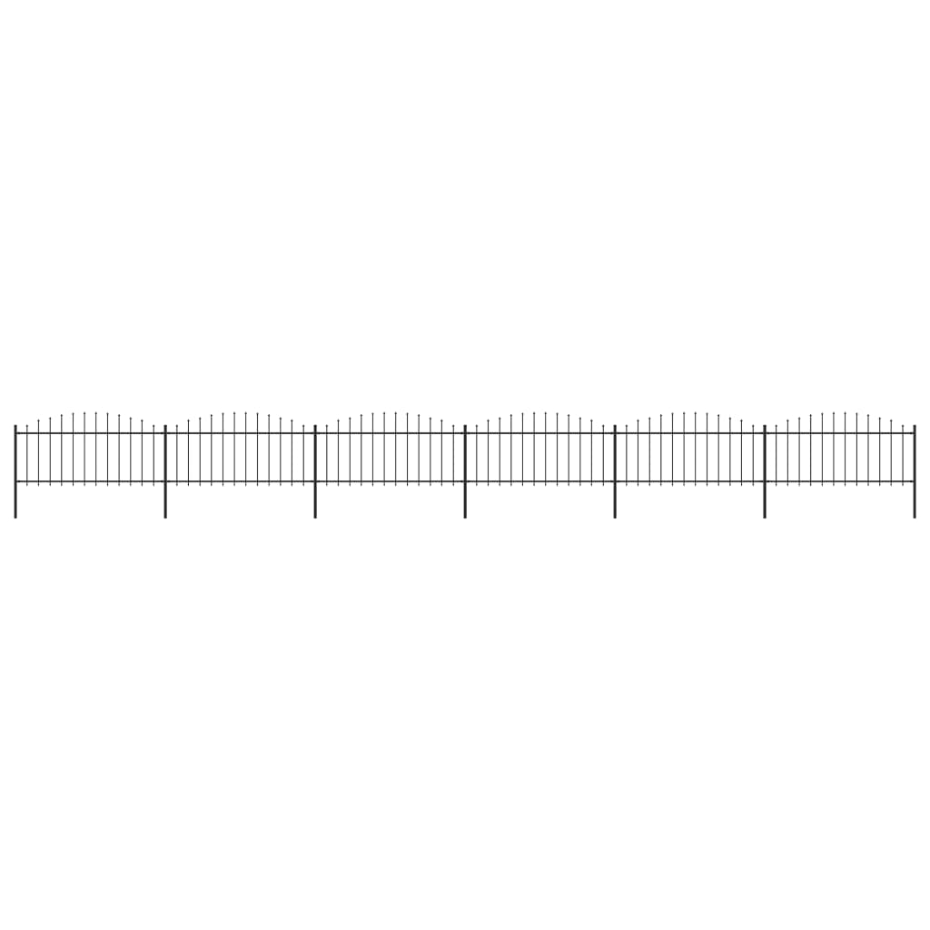 vidaXL Gard de grădină cu vârf tip suliță din oțel 1070x75 cm negru
