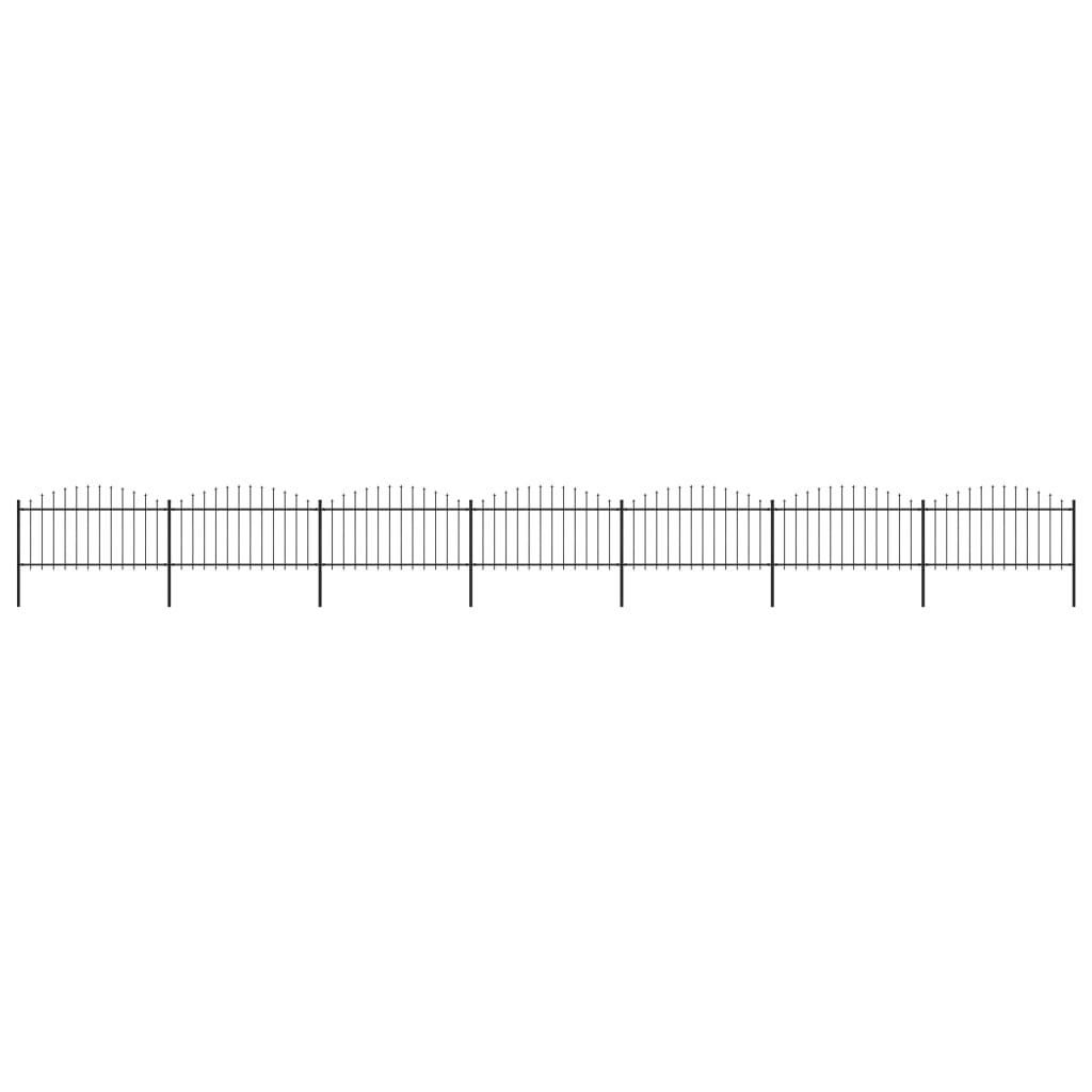 vidaXL Gard de grădină cu vârf tip suliță din oțel 1248x150 cm, negru