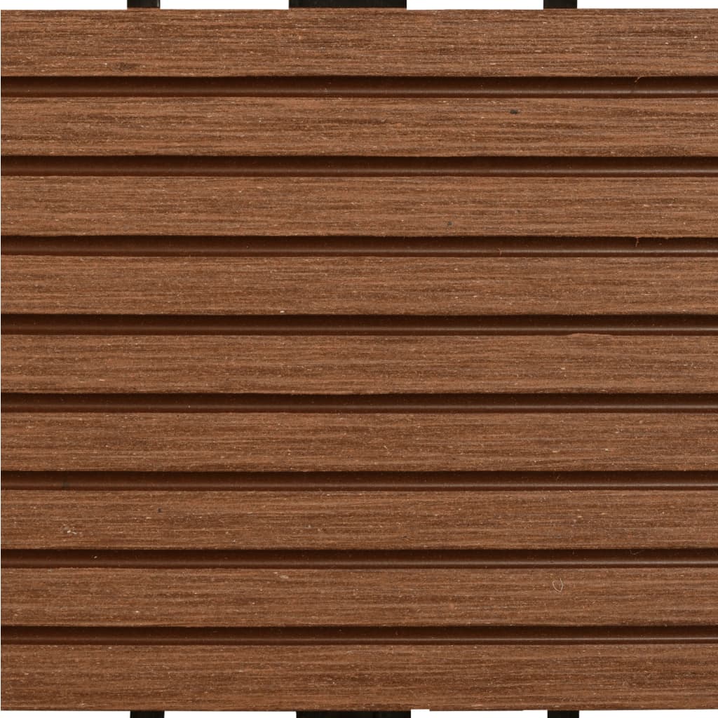 vidaXL Plăci de pardoseală, 22 buc., maro, 30 x 30 cm, WPC, 2 mp vidaXL Plăci de pardoseală, 22 buc., maro, 30 x 30 cm, WPC, 2 mp
