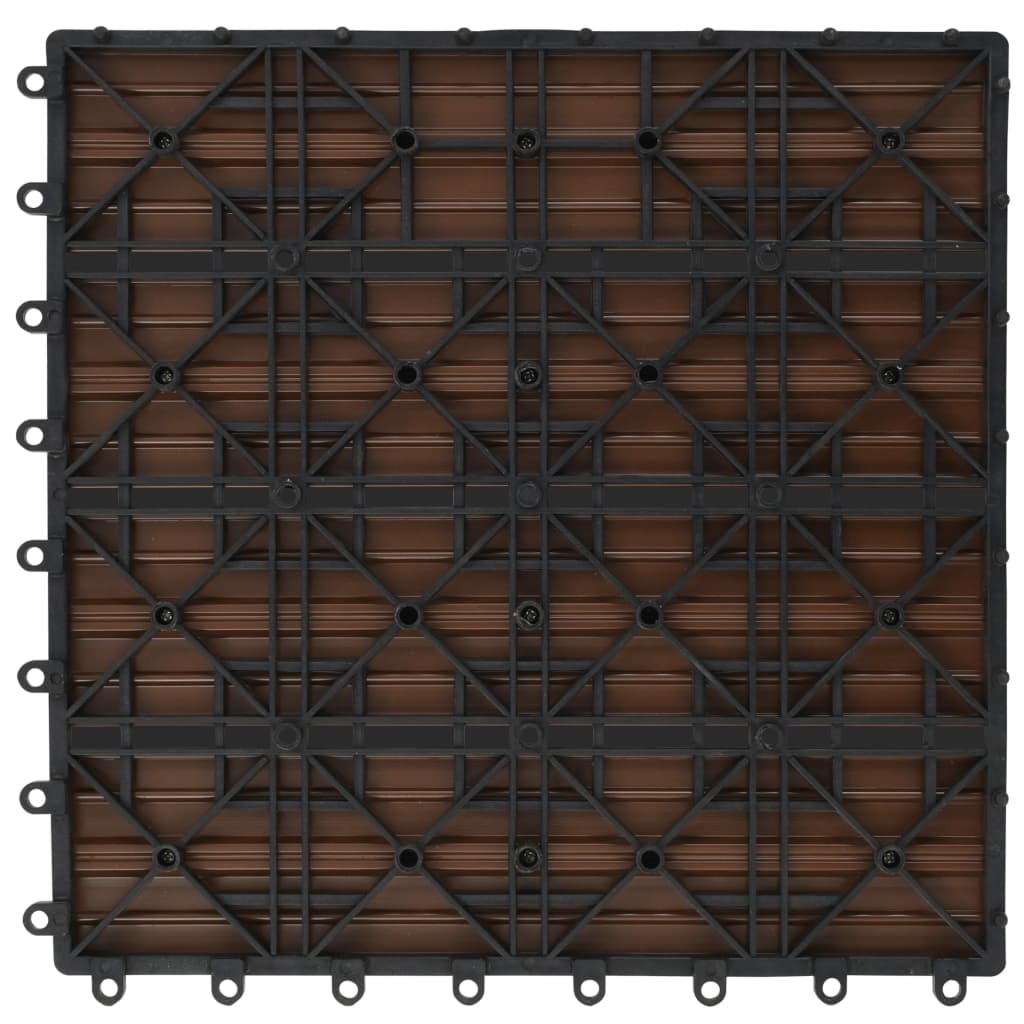 vidaXL Plăci de pardoseală, 22 buc., maro, 30 x 30 cm, WPC, 2 mp vidaXL Plăci de pardoseală, 22 buc., maro, 30 x 30 cm, WPC, 2 mp