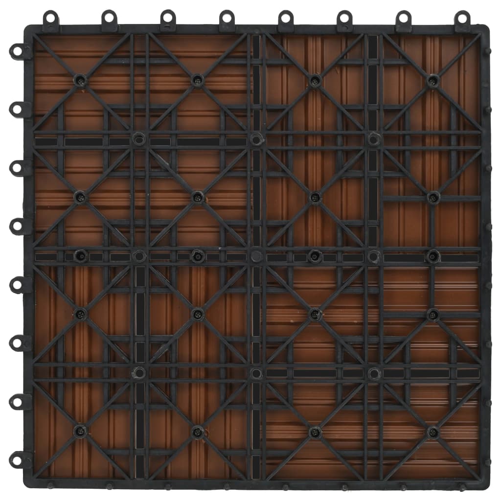 vidaXL Plăci de pardoseală, 22 buc., maro, 30 x 30 cm, WPC, 2 mp vidaXL Plăci de pardoseală, 22 buc., maro, 30 x 30 cm, WPC, 2 mp