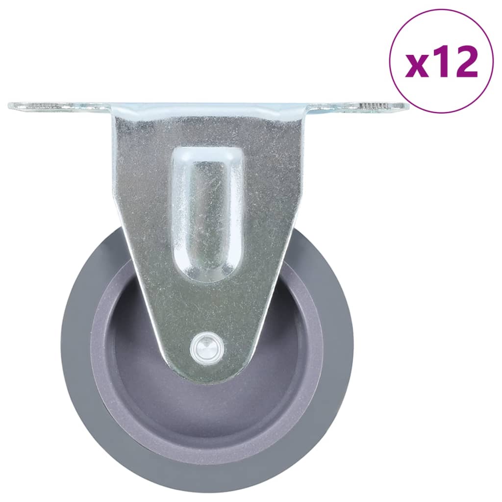 vidaXL Roți fixe, 12 buc., 75 mm vidaXL Roți fixe, 12 buc., 75 mm