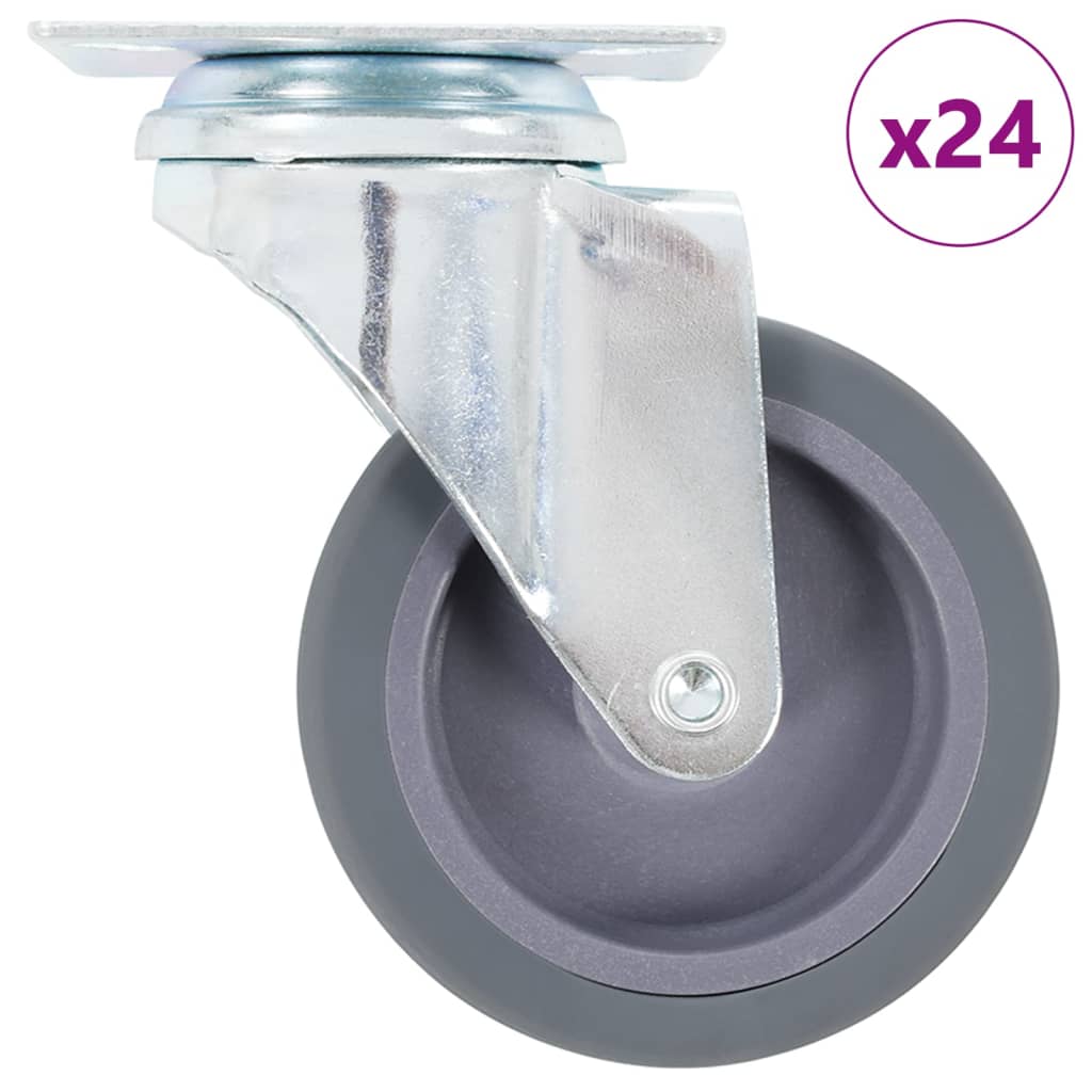 vidaXL Roți pivotante, 24 buc., 75 mm vidaXL Roți pivotante, 24 buc., 75 mm