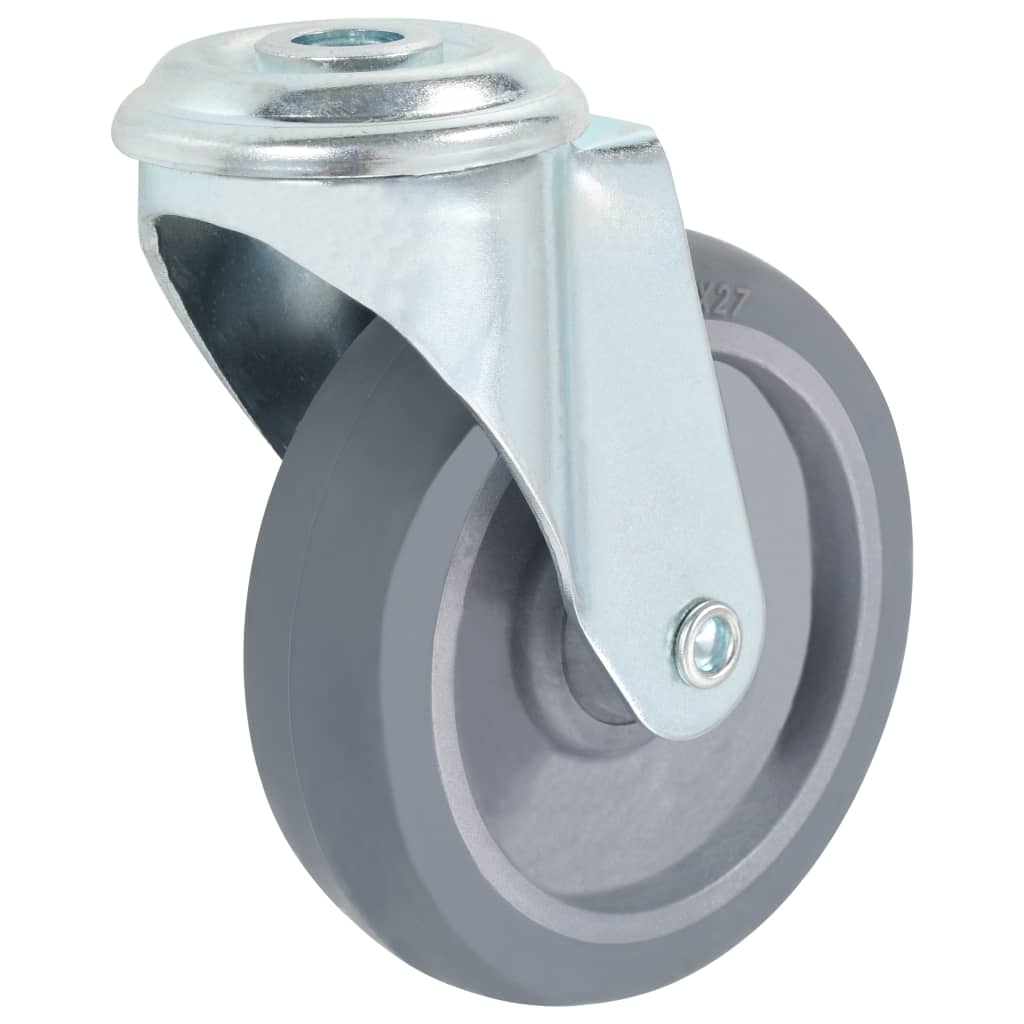 vidaXL Roți pivotante cu gaură pentru șurub, 12 buc., 100 mm vidaXL Roți pivotante cu gaură pentru șurub, 12 buc., 100 mm