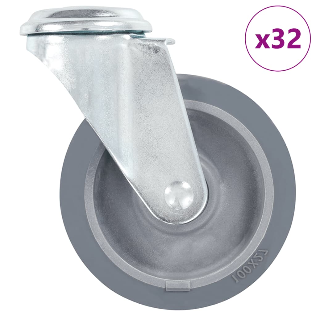 vidaXL Roți pivotante cu gaură pentru șurub, 32 buc., 100 mm vidaXL Roți pivotante cu gaură pentru șurub, 32 buc., 100 mm