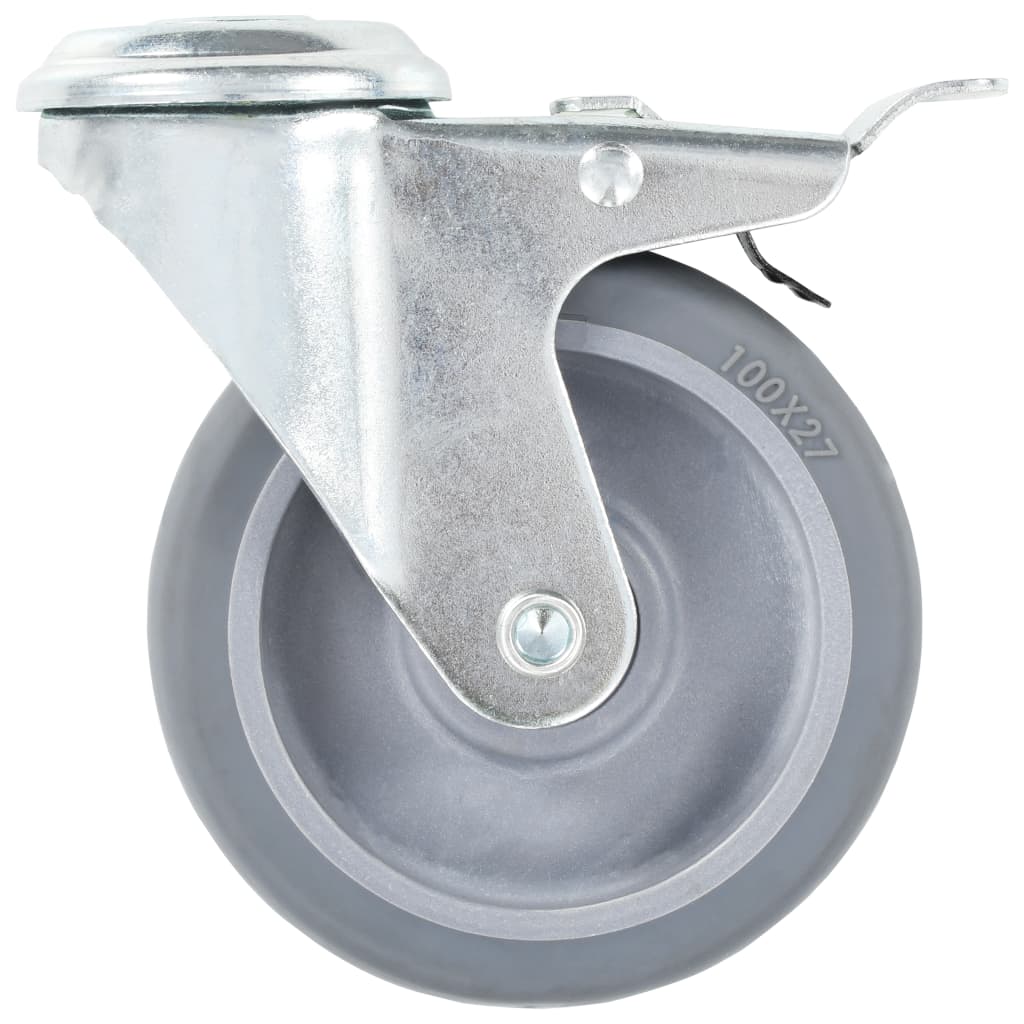 vidaXL Roți pivotante cu gaură pentru șurub, 8 buc., 100 mm vidaXL Roți pivotante cu gaură pentru șurub, 8 buc., 100 mm