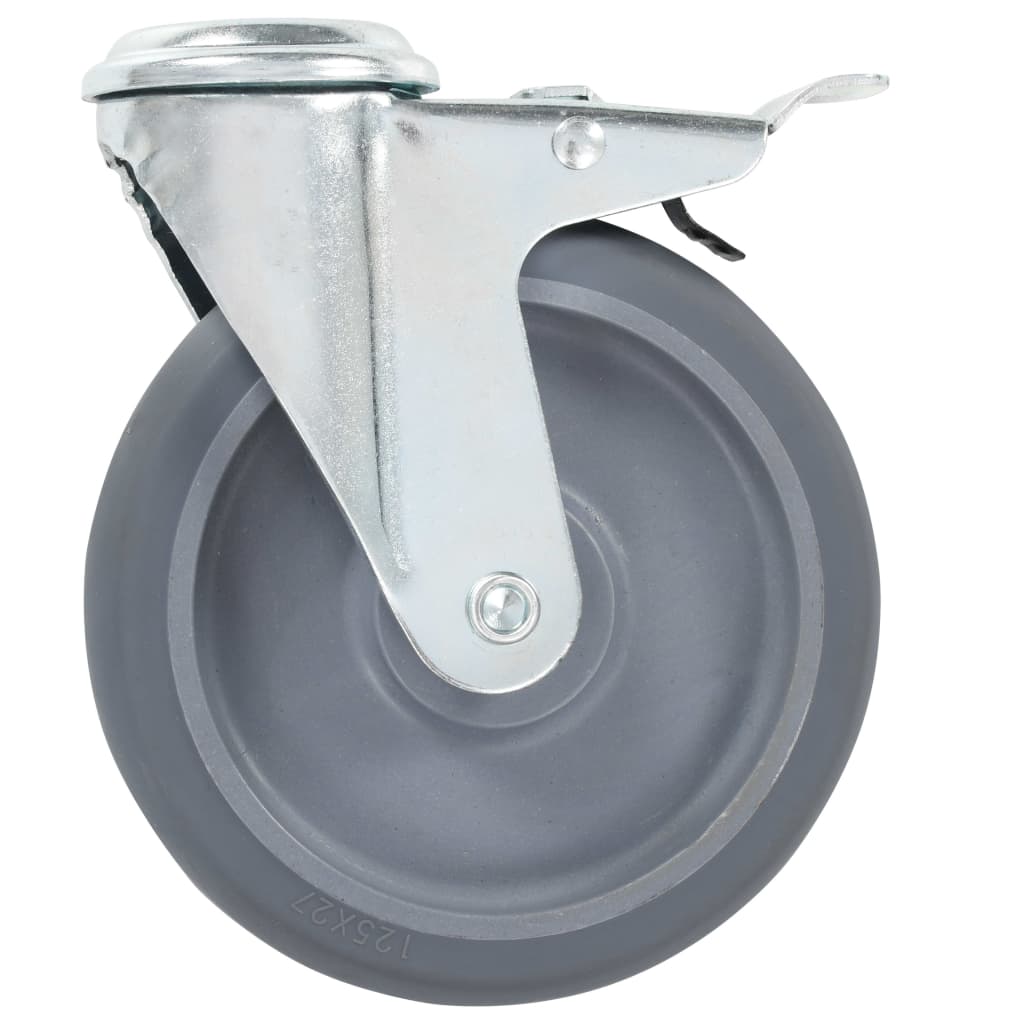 vidaXL Roți pivotante cu gaură pentru șurub, 12 buc., 125 mm vidaXL Roți pivotante cu gaură pentru șurub, 12 buc., 125 mm