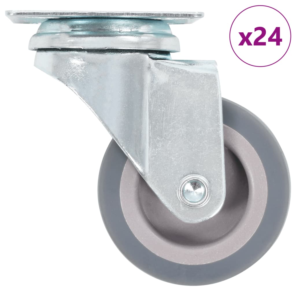 vidaXL Roți pivotante, 24 buc., 50 mm vidaXL Roți pivotante, 24 buc., 50 mm