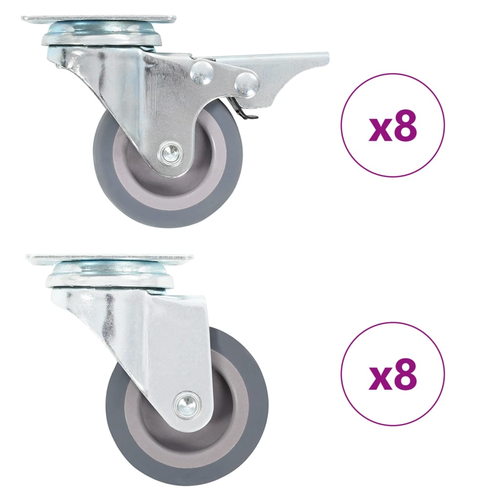 vidaXL Roți pivotante, 16 buc., 50 mm vidaXL Roți pivotante, 16 buc., 50 mm
