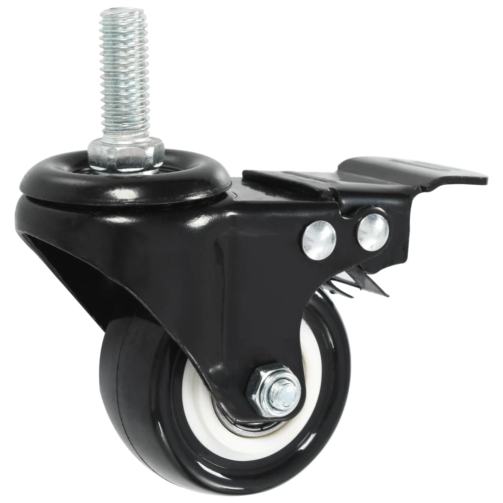 vidaXL Roți pivotante cu frâne, 16 buc., 50 mm vidaXL Roți pivotante cu frâne, 16 buc., 50 mm