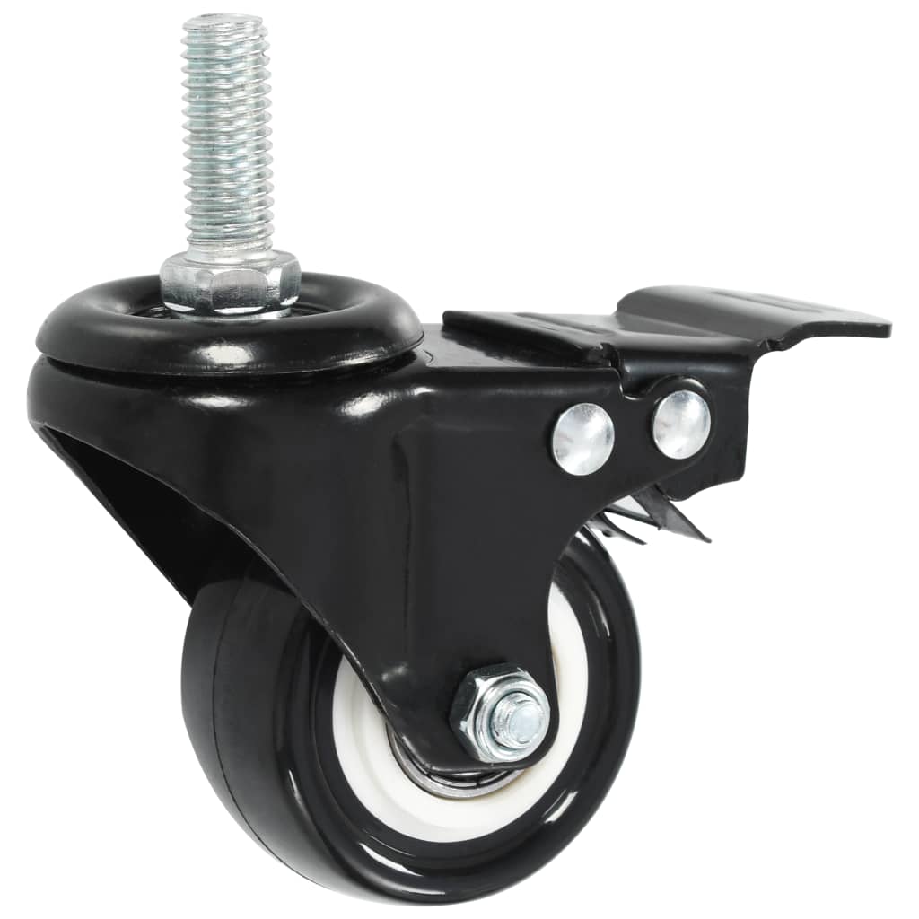 vidaXL Roți pivotante cu frâne, 24 buc., 50 mm vidaXL Roți pivotante cu frâne, 24 buc., 50 mm