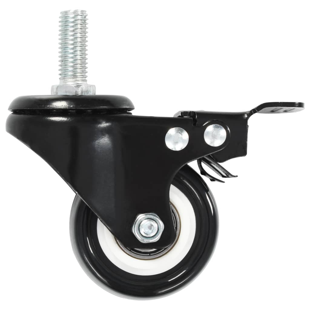 vidaXL Roți pivotante cu frâne, 24 buc., 50 mm vidaXL Roți pivotante cu frâne, 24 buc., 50 mm