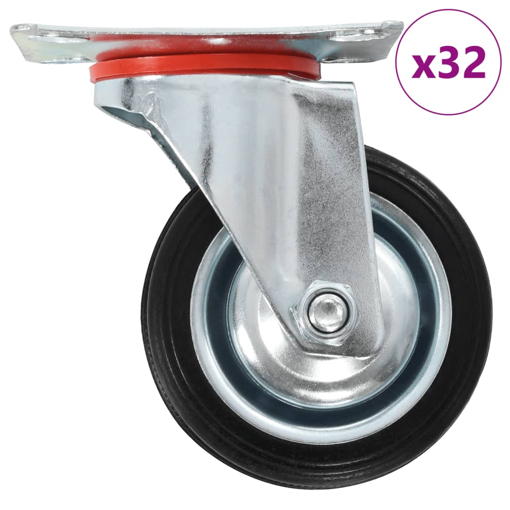 vidaXL Roți pivotante, 32 buc., 75 mm vidaXL Roți pivotante, 32 buc., 75 mm
