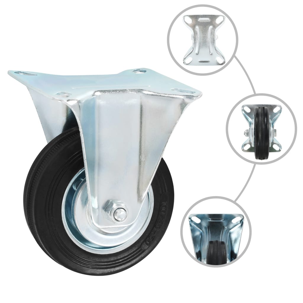 vidaXL Roți fixe, 8 buc., 100 mm vidaXL Roți fixe, 8 buc., 100 mm