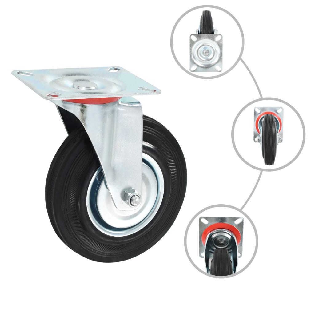 vidaXL Roți pivotante, 12 buc., 125 mm vidaXL Roți pivotante, 12 buc., 125 mm