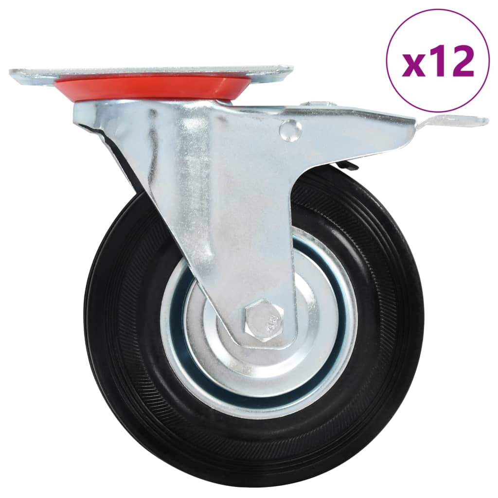 vidaXL Roți pivotante, 12 buc., 125 mm vidaXL Roți pivotante, 12 buc., 125 mm