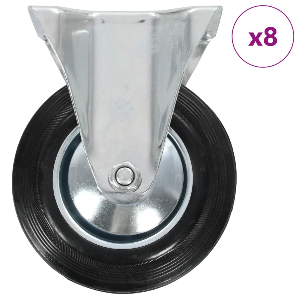 vidaXL Roți fixe, 8 buc., 160 mm vidaXL Roți fixe, 8 buc., 160 mm