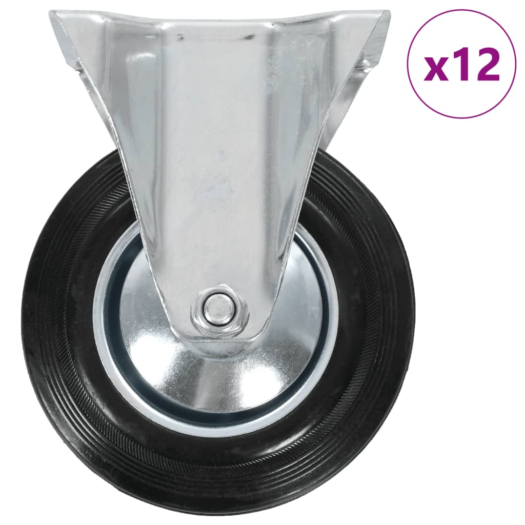 vidaXL Roți fixe, 12 buc., 160 mm vidaXL Roți fixe, 12 buc., 160 mm