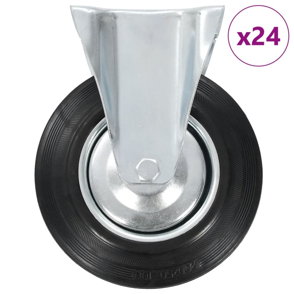 vidaXL Roți fixe, 24 buc., 200 mm vidaXL Roți fixe, 24 buc., 200 mm
