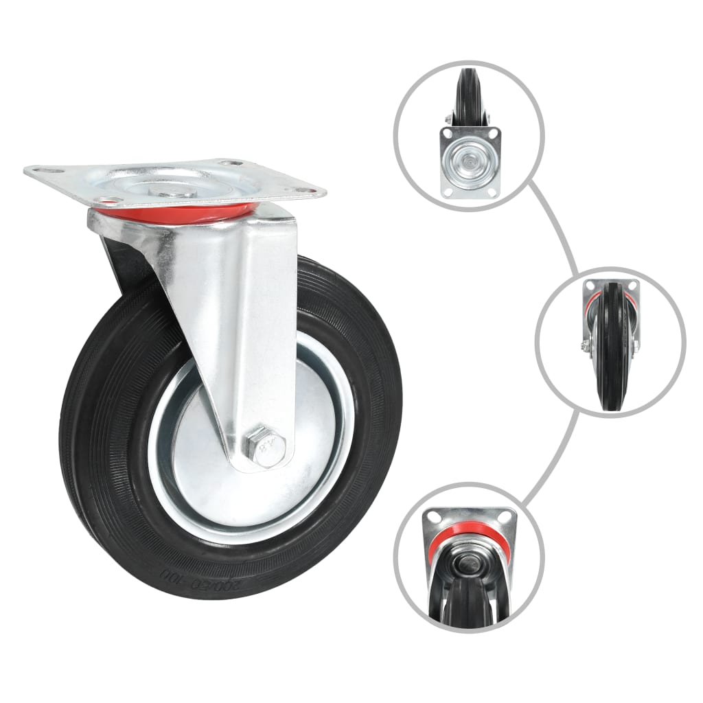 vidaXL Roți pivotante, 32 buc., 200 mm vidaXL Roți pivotante, 32 buc., 200 mm