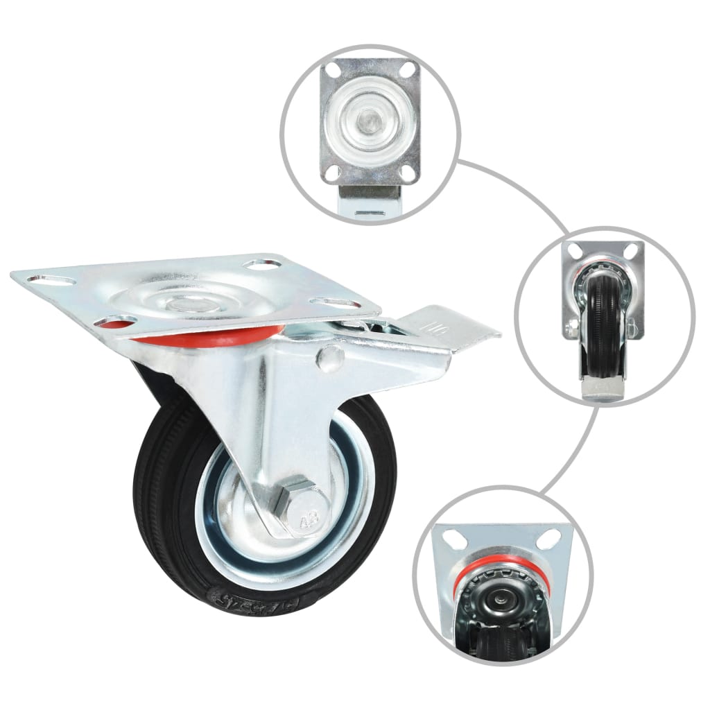 vidaXL Roți pivotante, 12 buc., 75 mm vidaXL Roți pivotante, 12 buc., 75 mm