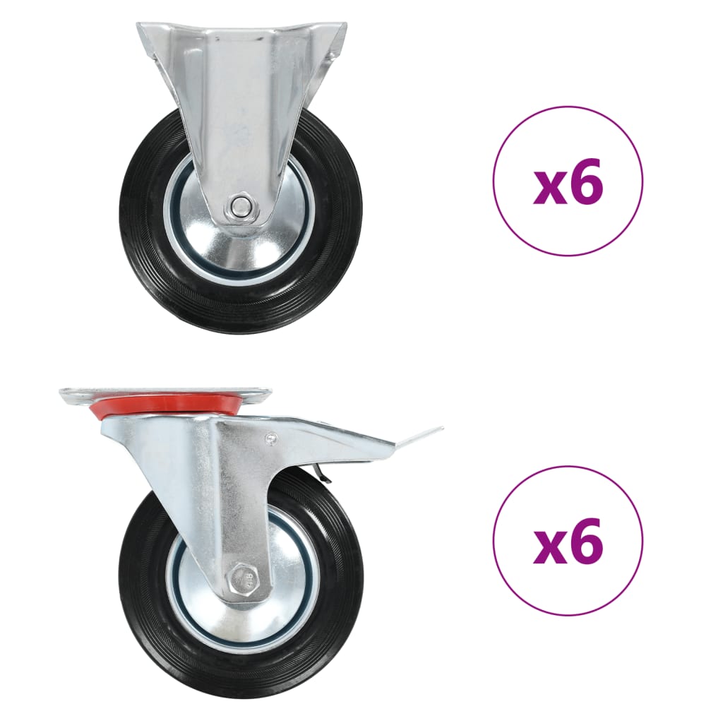 vidaXL Roți, 12 buc., 160 mm vidaXL Roți, 12 buc., 160 mm