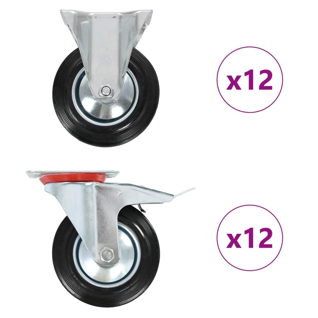 vidaXL Roți, 24 buc., 160 mm vidaXL Roți, 24 buc., 160 mm