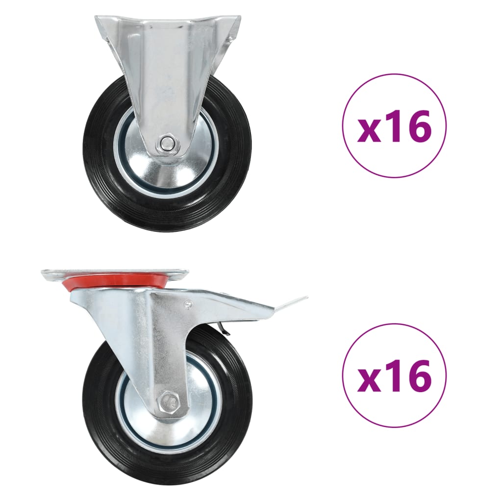 vidaXL Roți, 32 buc., 160 mm vidaXL Roți, 32 buc., 160 mm
