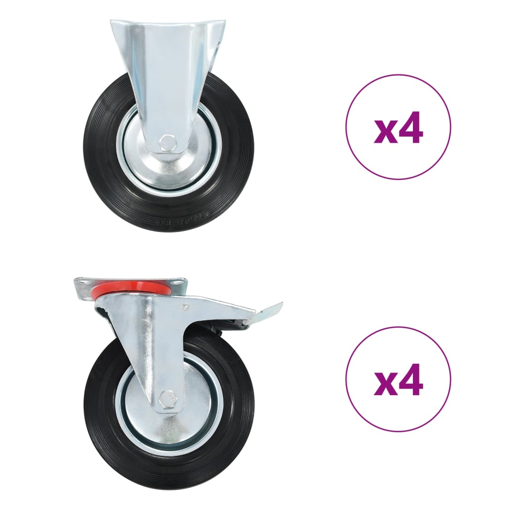 vidaXL Roți, 8 buc., 200 mm vidaXL Roți, 8 buc., 200 mm